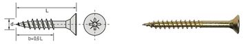 ŽUTI POCINKANI VIJCI ZA DRVO 4,5*45/29MM - 510 4,5*45K
