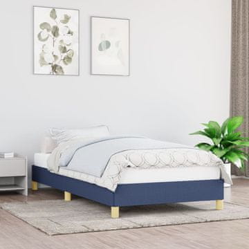 Vidaxl Okvir kreveta bez madraca plavi 90x190 cm tkanina