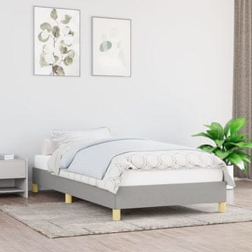 Vidaxl Okvir kreveta bez madraca svijetlo sivi 100x200 cm tapecirani tkaninom