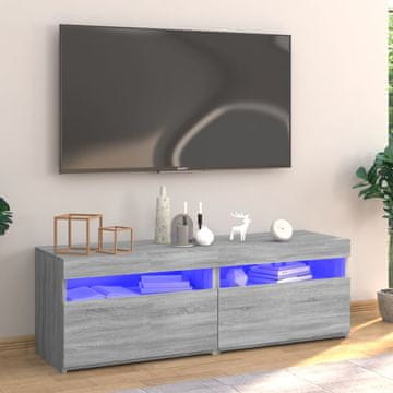 Vidaxl TV ormarić s LED rasvjetom, sivi hrast sonoma, 120x35x40 cm