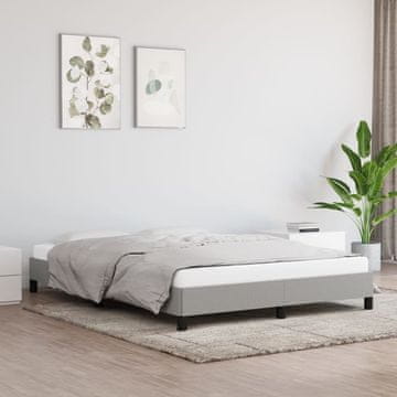 Vidaxl Okvir kreveta bez madraca svijetlo sivi 140x200 cm presvučen tkaninom