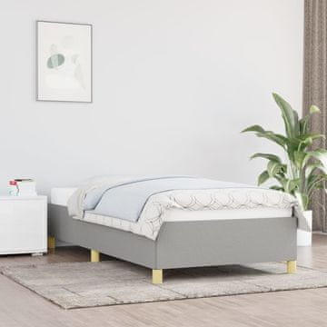 Vidaxl Okvir za krevet svijetlo sivi 100 x 200 cm presvučen tkaninom