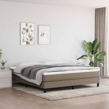 Vidaxl Okvir kreveta bez madraca, taupe, 160x200 cm, presvučen tkaninom