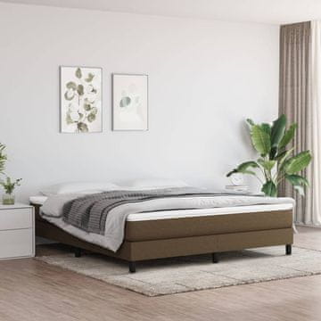Vidaxl Okvir kreveta bez madraca tamnosmeđi 180x200 cm tkanina