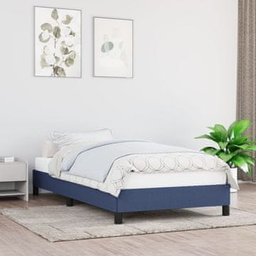 Vidaxl Okvir kreveta bez madraca plavi 90x190 cm tkanina