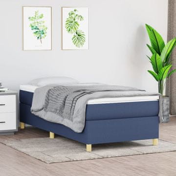 Vidaxl Okvir kreveta bez madraca plavi 90x200 cm tkanina