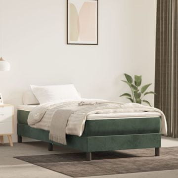Vidaxl Krevet s boxspring podlogom i madracem, zeleni baršun, 100x200 cm