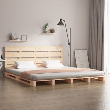 Vidaxl Okvir kreveta bez madraca 160x200 cm Masivni borov drvo
