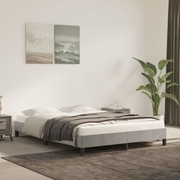 Vidaxl Okvir kreveta bez madraca svijetlosivi 140x200 cm baršun