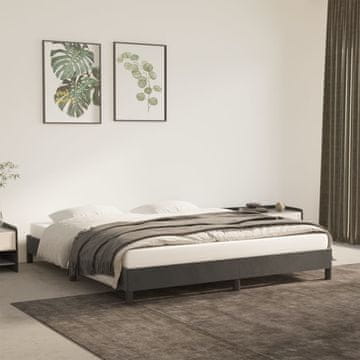 Vidaxl Okvir kreveta bez madraca tamno sivi 180x200 cm baršun