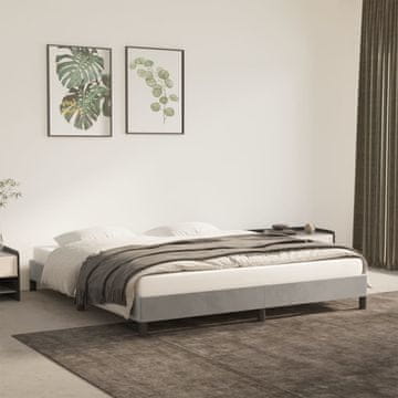 Vidaxl Okvir kreveta bez madraca svijetlosivi 180x200 cm baršun