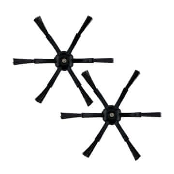 Prime Set crnih šesterokrakih bočnih četki za Roborock S5, S6, S7, E5, Q7