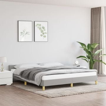 Vidaxl Okvir kreveta bez madraca svijetlo sivi 180x200 cm presvučen tkaninom