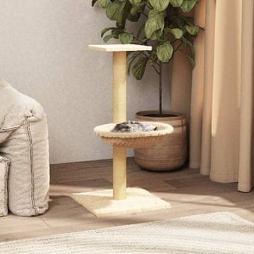 Vidaxl Grebalica za mačke sa sisal stupom, krem, 74 cm