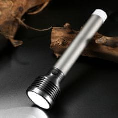 Platinet PAF07 ručna LED svjetiljka, 2u1, punjiva baterija, moderan izgled, siva