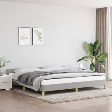Vidaxl Okvir kreveta bez madraca svijetlo sivi 200x200 cm presvučen tkaninom