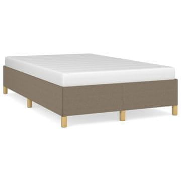 Vidaxl Okvir kreveta bez madraca, taupe, 120x190 cm, tkanina