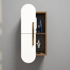 Woody Fashion Zidna polica, Rose - Walnut, White