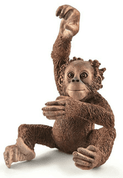  Schleich figura, orangutan, mladunče, 5,3 x 3,7 x 4 cm