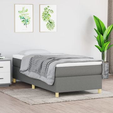 Vidaxl Okvir kreveta bez madraca tamno sivi 80x200 cm presvučen tkaninom