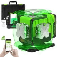 Huepar 2600mAh 16 Line Construction Zelena laserska nibela Bluetooth + daljinski