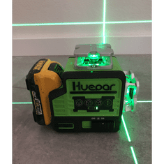 Huepar 10,8V univerzalna PRO 8 redova zelena laserska nivelira bluetooth