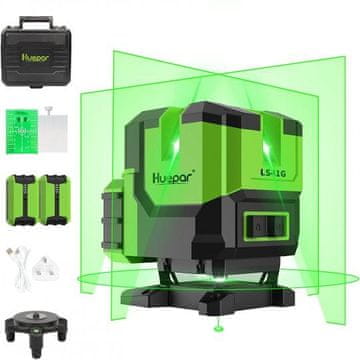 Huepar Point line zelena laserska libela za polaganje 2x 5200mAh