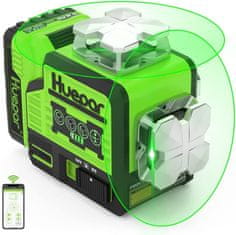 Huepar 10,8V univerzalna PRO 8 redova zelena laserska nivelira bluetooth