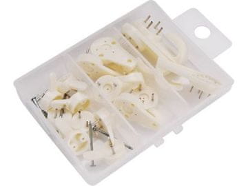 Extol Craft Univerzalne plastične kuke (1451) 3 veličine, set 16 kom, 8 kom - 22 mm, 5 kom - 30 mm, 3 kom - 40 mm