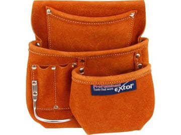 Extol Premium Remen za alat (421) koža bez remena, 3 džepa (1 veliki, 1 srednji, 1 mali), držač za čekić, držač za olovku ili odvijač