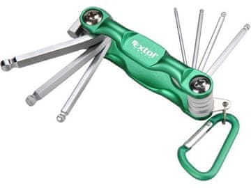 Extol Craft Imbus ključevi (66006) set od 7 dijelova, 1,5-2-2,5-3-4-5-6 mm, mješavina boja: zelena, plava, žuta, praktično sklopivo pakiranje