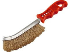 Extol Craft Četka (960016) čelik presvučen mesingom, plastična ručka, 240 mm, valovita žica S 0,3 mm, Fe/BRASAZ