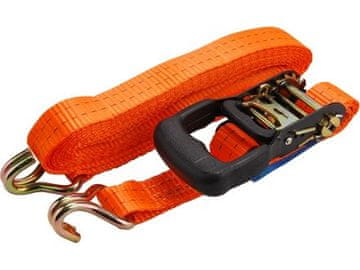 Extol Premium Remen s čegrtaljkom (8861141) s kukama, 5 m x 35 mm, maks. 2000 kg, čvrstoća remena: pri vezivanju 2000 daN, u zatezanju 1000 daN, PES