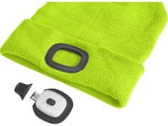 Extol Light Šešir s naglavnom lampom 4x45lm, punjiv, USB, fluorescentno žuta, univerzalna veličina