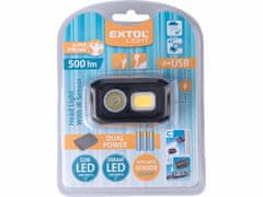 Extol Light Čeona svjetiljka 431850 500lm, dvostruko napajanje - Li-ion ili AAA, USB punjenje, s IR senzorom, OSRAM LED+COB LED