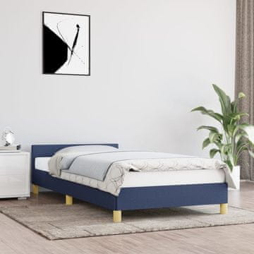 Vidaxl Okvir kreveta bez madraca, plavi, 100x200 cm, presvučen tkaninom