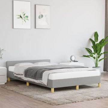 Vidaxl Okvir kreveta bez madraca svijetlo sivi 120x200 cm presvučen tkaninom