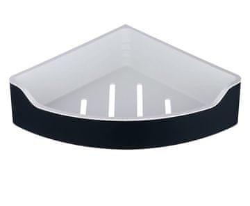 AQUALINE SAMBA Kutna Tuš Polica od Nehrđajućeg Čelika i Plastike, Crna, 300x63x218mm