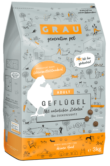 Grau Generation Pet Adult suha hrana, perad i riža, 3 kg
