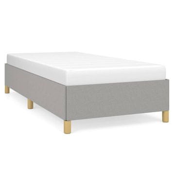 Vidaxl Okvir kreveta bez madraca svijetlo sivi 90x200 cm presvučen tkaninom