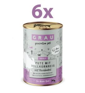 GP Adult konzerva za pse, puretina i integralna riža, 6 x 400 g