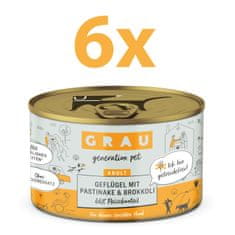 Grau GP Adult konzerva za pse, perad & pastrnjak & brokula, 6 x 200 g
