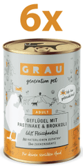 Grau GP Adult konzerva za pse, perad & pastrnjak & brokula, 6 x 400 g