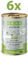 Grau GP Adult konzerva za pse, divljač & tikvice & proso, 6 x 400 g
