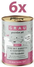 Grau GP Adult konzerva za pse, govedina & mrkva & krumpir, 6 x 400 g