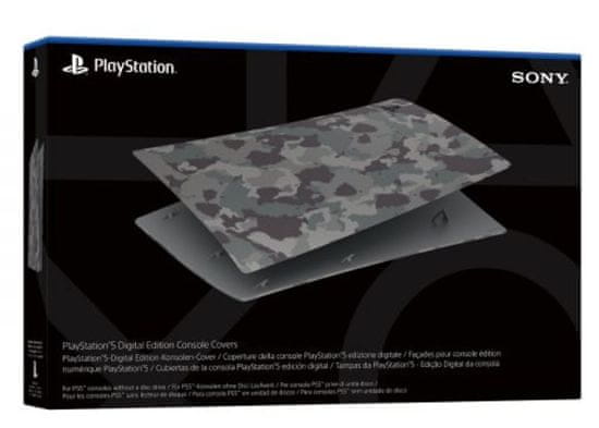 Sony PS5 Digital Edition Gray Camo maska ​​za konzolu
