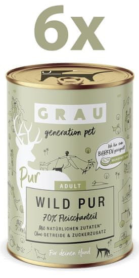 Grau GP Adult konzerva za pse, divljač, 6 x 400 g