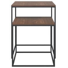 Vidaxl 2-dijelni set stolića za kavu od konstruiranog drva i metala