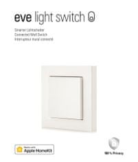 Eve Light Switch Connected zidni prekidač - Thread kompatibilan (10EBW1701)