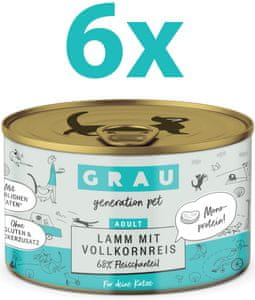 Adult konzerva za mačke, janjetina & integralna riža, 6 x 200 g